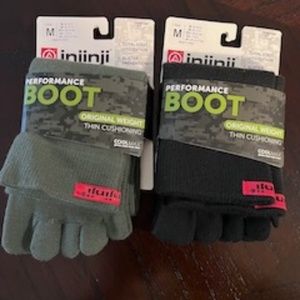 Two Pair of Injinji Boot Toe Socks Original Weight - M